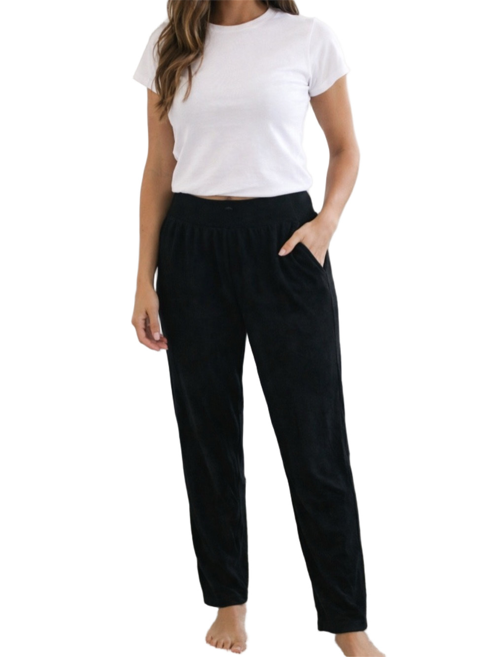 ethyl soft black lounge pants
